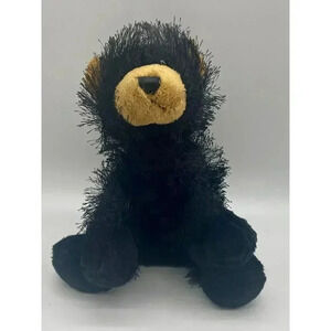 Ganz Webkinz Li'l Kinz Fuzzy Black Bear 8"L x 5”H Plush Stuffed Animal Toy HM004